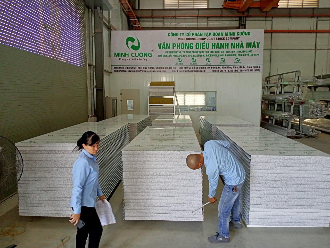 MÁY MINH CƯỜNG SẢN XUẤT PANEL EPS DỰ ÁN NGŨ CỐC MIN MIN